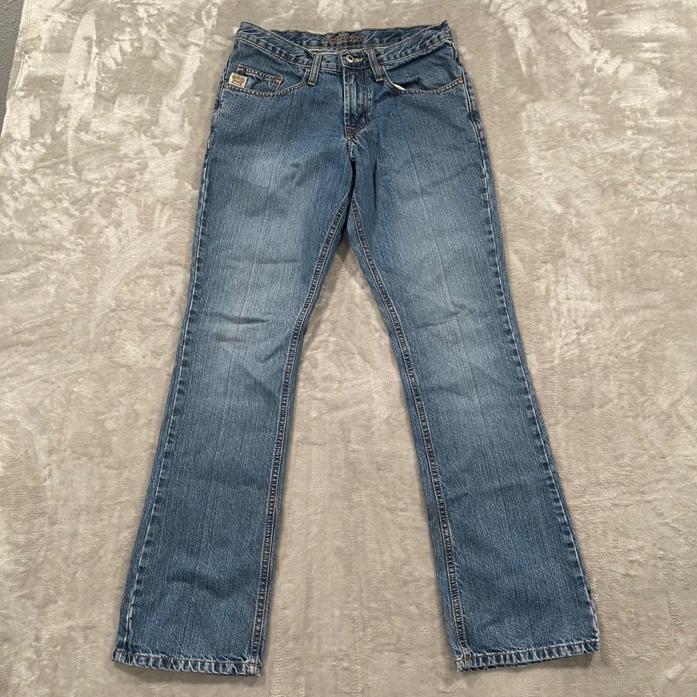 Cinch Jeans Mens 31x33 Blue Denim Cowboy Western Rodeo Straight Bootcut